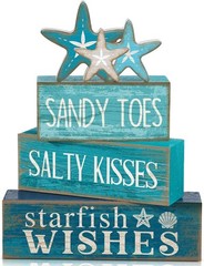 Charming 4-Piece Starfish Table Centerpiece for Nautical Home Decor