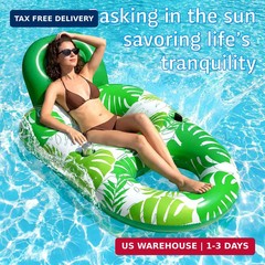 FindUWill 2 Pack Inflatable Pool Floats Adult- 65″x42″ Inflatable Pool Float Lou