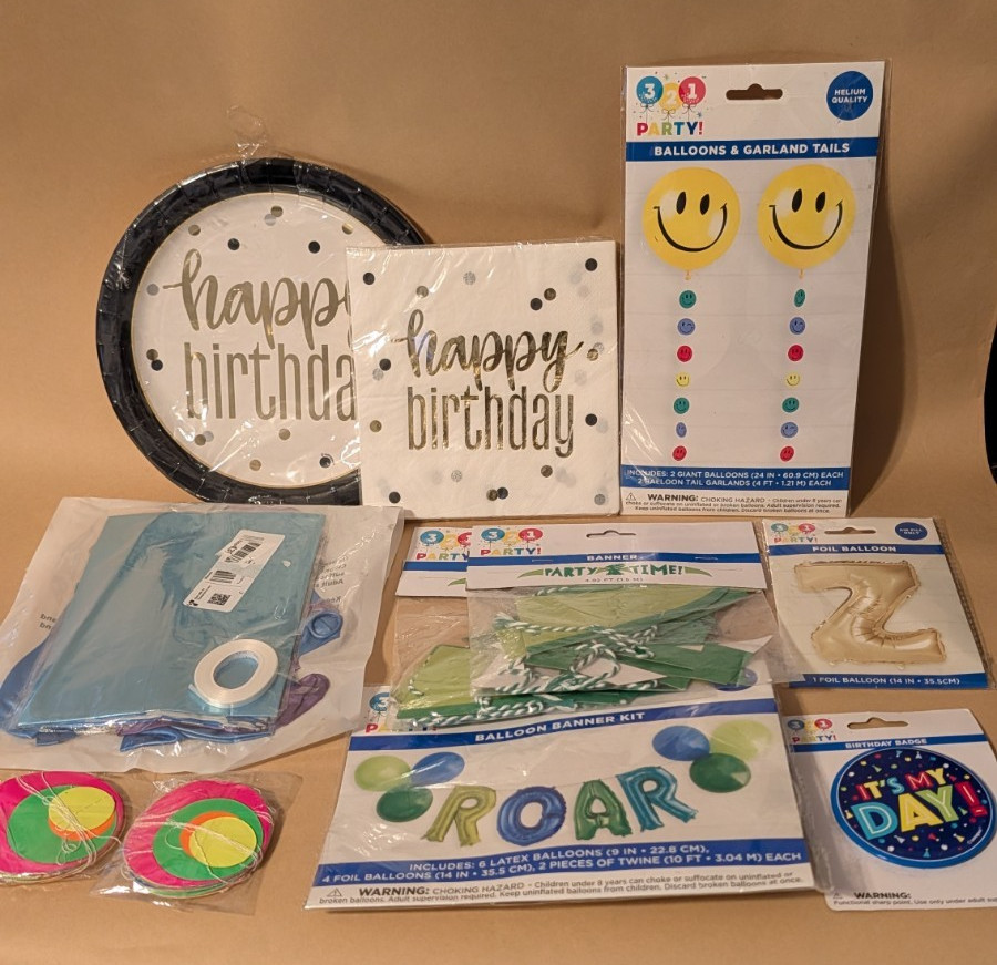 11 piece Party Supplies Lot including Frozen Balloons