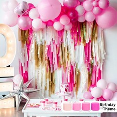 Crepe Paper Streamers 8 Rolls 656ft Pack Of Metallic Gold White And Pink Party S