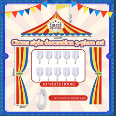 3 Pcs Circus Tent Decorations Carnival Circus Theme Party Decorations Carnival T