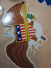Vtg Amscan large 19″ Patriotic American Eagle Decoration Classroom History Theme