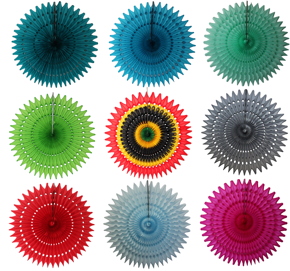 21″ Tissue Paper Party Fans (3-pack) by Devra Party