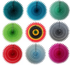 21″ Tissue Paper Party Fans (3-pack) by Devra Party