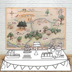 100 Acre Woods Bear Backdrop Baby Shower 7X5 Bear Background Happy Birthday Bear