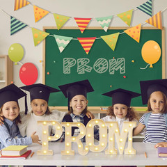 4-Piece Illuminated PROM Letters Kit for Graduation Decorations, Class of 2026