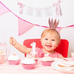 First Birthday Party Supplies 1st High Chair Banner Baby Boy Decorations