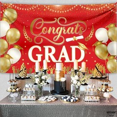 XtraLarge Congrats Grad Banner – 72×44 Inch | Congrats Grad Backdrop for Red …
