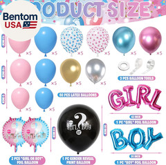 109Pcs Gender Reveal Decorations Boy or Girl Gender Reveal Party Supplies Includ