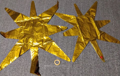 16-Pc Explosion Star Starburst Foil Balloons 8 Point Gold 21″ & 26″ Party Decor