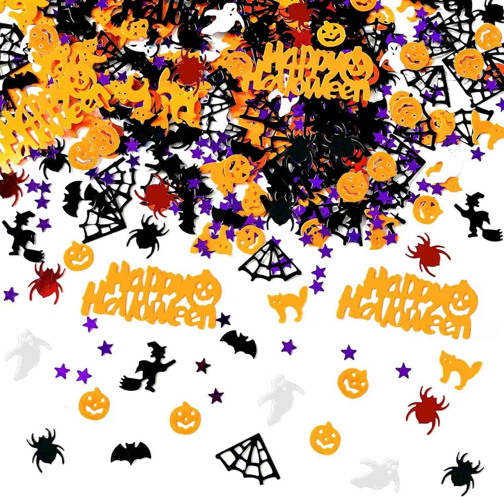 Halloween Table Scatter Confetti – Spiders, Pumpkins, Ghosts, and Bats