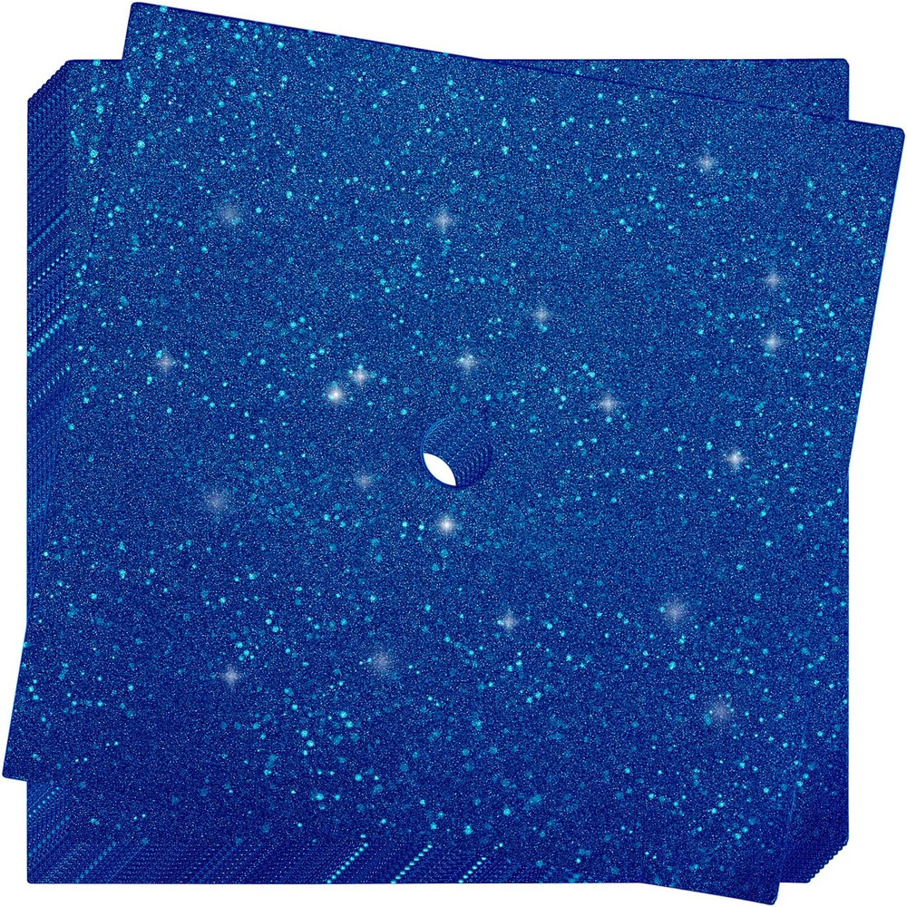 10 Pieces Graduation Cap Decorations Graduation Cap Topper Glitter Blank Grad Ca