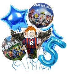 Robot Birthday Party Decorations Supplie Rbx Game Celebration Party Balloons 5PC