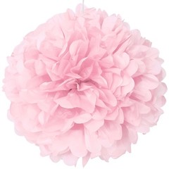 Lovely Pink Solid Hanging Tissue Pom Poms,16″, Elegant & Versatile Decor – Pe…
