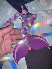 Happy Birthday Mermaid Tail Banner Party Supplies Pink Purple Blue
