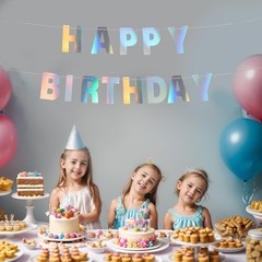 DIY Banner Kit with Letters Banner Letters Holographic Customizable Banners