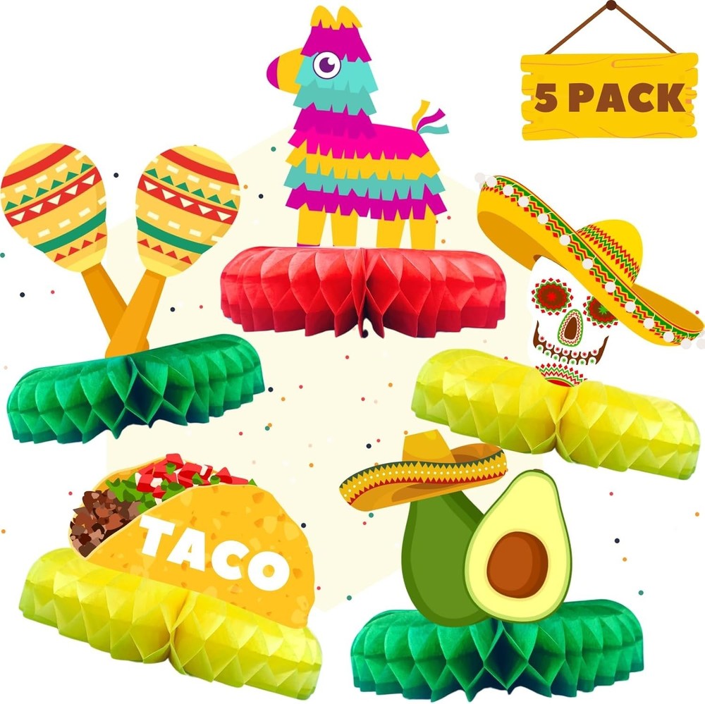 Cinco De Mayo Table Centerpiece 5 Pack Fiesta Party Decorations Mexican Theme
