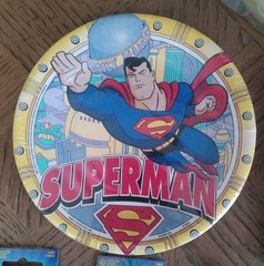 Superman Bday Stuff In Package 8plates,hats,napkins,stickers 50 Piece Puzzle
