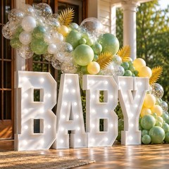 Marquee Letters 4 Feet Tall Large Light Up Letters Baby Shower Decorations We…