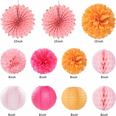 Hot-Pink Orange Fall Birthday Party-Decorations – 21Pcs Autumn Women Peach Happy