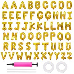 58 PCS Letter Balloons Alphabet Letters 2 Sets A- Z & 1 Sets AEIOU 16 Inch Fo…