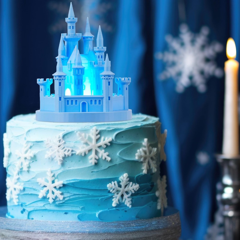 4.8 Inch Castle Cake Topper Figurine Wedding Cake Topper Castle Tower Night L…