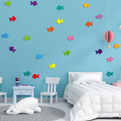 200 Pieces Fish Paper Cutouts 3.15 Inch/6 Inch Classroom Bulletin Board Decorati