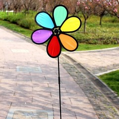 Flower Windmill Spinner Wind Home Garden Decorative Yard Patio Outdoor Ornaments