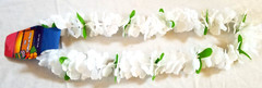 7 Bright Flower Lei Garland Luau Hawaiian Tiki Party Yellow Purple Orange White