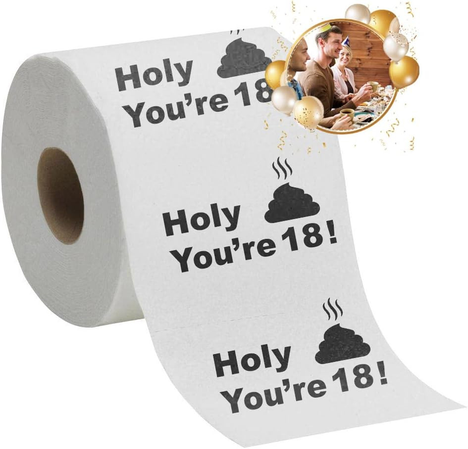 18Th Birthday Decorations Toilet Paper for Men & Women – Funny Design Novelty Gr