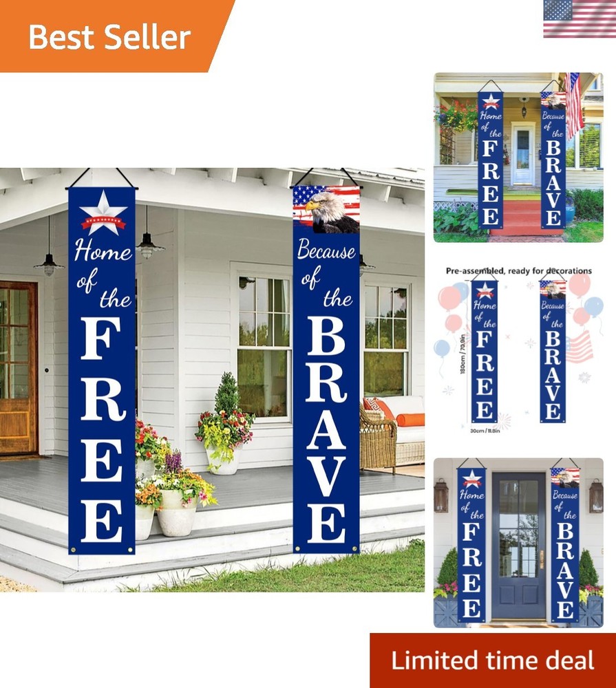 Durable Patriotic Decorations: 4 Set Weather-Resistant Banners for All Occasions