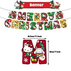 Hello Kitty Party Decora Supplies, Balloon Banner Cake Toppers