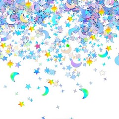 Holographic Star Moon Confetti Iridescent Glitter Foil for Party Decor