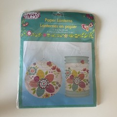 Flamingo Chinese Style Paper Lantern 8″ with Light No Batteries Swirl Decoration