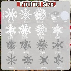 30 Pcs Winter Snowflake Hanging Swirl Decorations White Silver Christmas Glitter