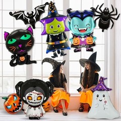 38 Inch Halloween Ghost Foil Mylar Balloons Bat Spider Scary Pumpkin Witch