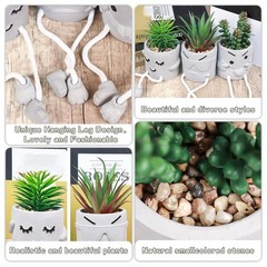 Zerzsy Artificial Succulent Set, Succulents Plants 3 Pcs Set/B, 3 Set/a