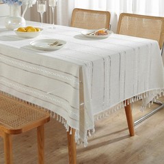 meioro Rustic Table Cloth, Rectangle Textured Cotton Linen Fabric Tablecloth …