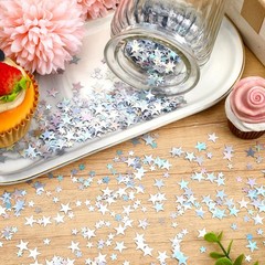 Holographic Star Confetti Glitter Scatter Iridescent Sequins Sprinkles