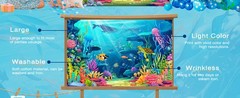 7x5ft Under the Sea Backdrop Little Mermaid Ocean Theme Party Decorations for