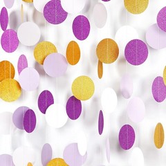 Rose-Gold Pink-White Party Decorations Paper-Garland 52Ft Valentines Birthday