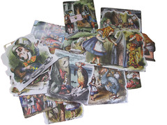 Alice in Wonderland Mad Hatter Decor Tea Party Decoration Paper Cutout 41 Pieces