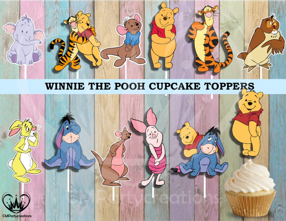 Winnie The Pooh Cupcake Toppers