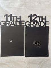 Black Pre-K K-12 Graduation Photo Banner Kindergarten 12th Grade 8×10