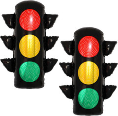 2Pcs 31Inch Traffic Light Balloon Race Car Theme Party Supplies Kids Birthday Ba