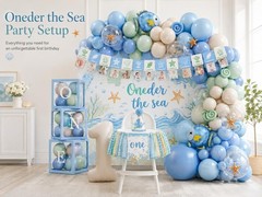 First Birthday Party Decorations Set «Oneder the Sea» NEW