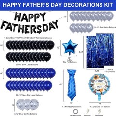 Fathers Day Decorations Banner Balloons Kit Party Supplies Gift Festive