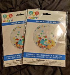 321 Party! Birthday Balloons Horns Tablecover Set lot of 6 NEW