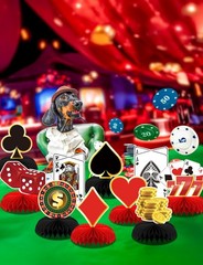 Adeyoo 12Pcs Casino Theme Party Decorations, Casino Centerpieces for Tables 3…
