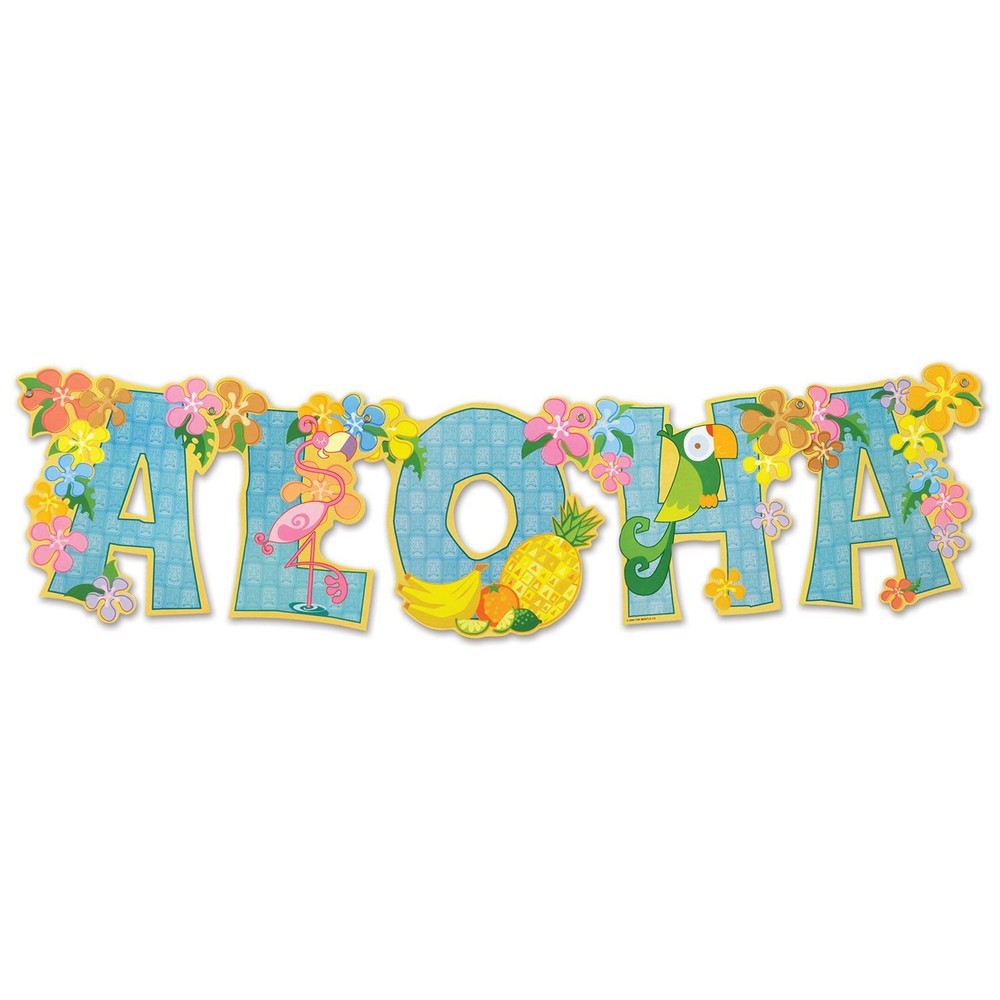 Beistle Printed Aloha Streamer – Luau | Party Supply | Decoration
